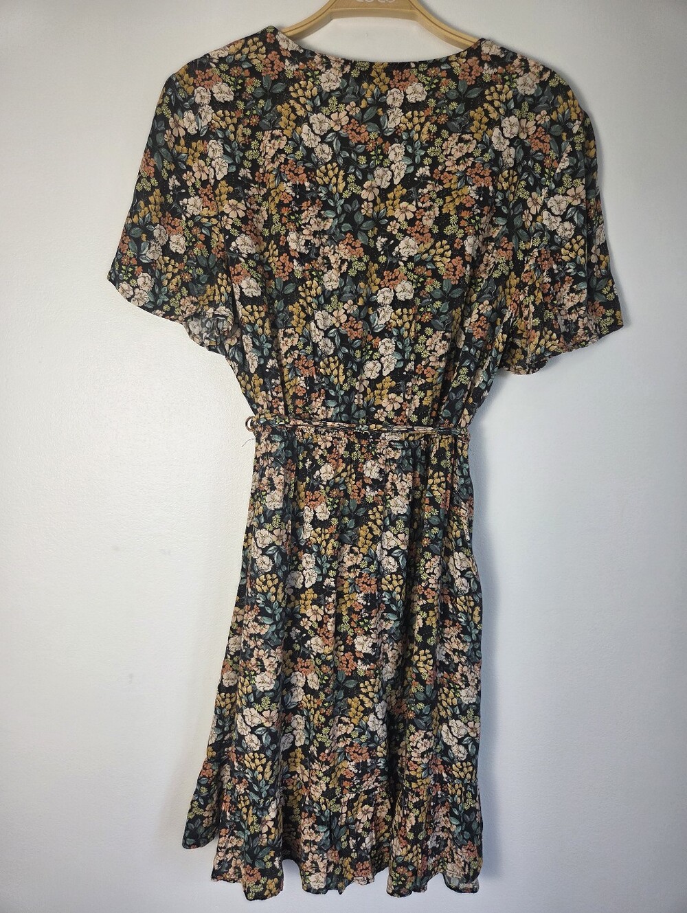 Dynamite Floral Ruffle Wrap Dress - Picture 6 of 8